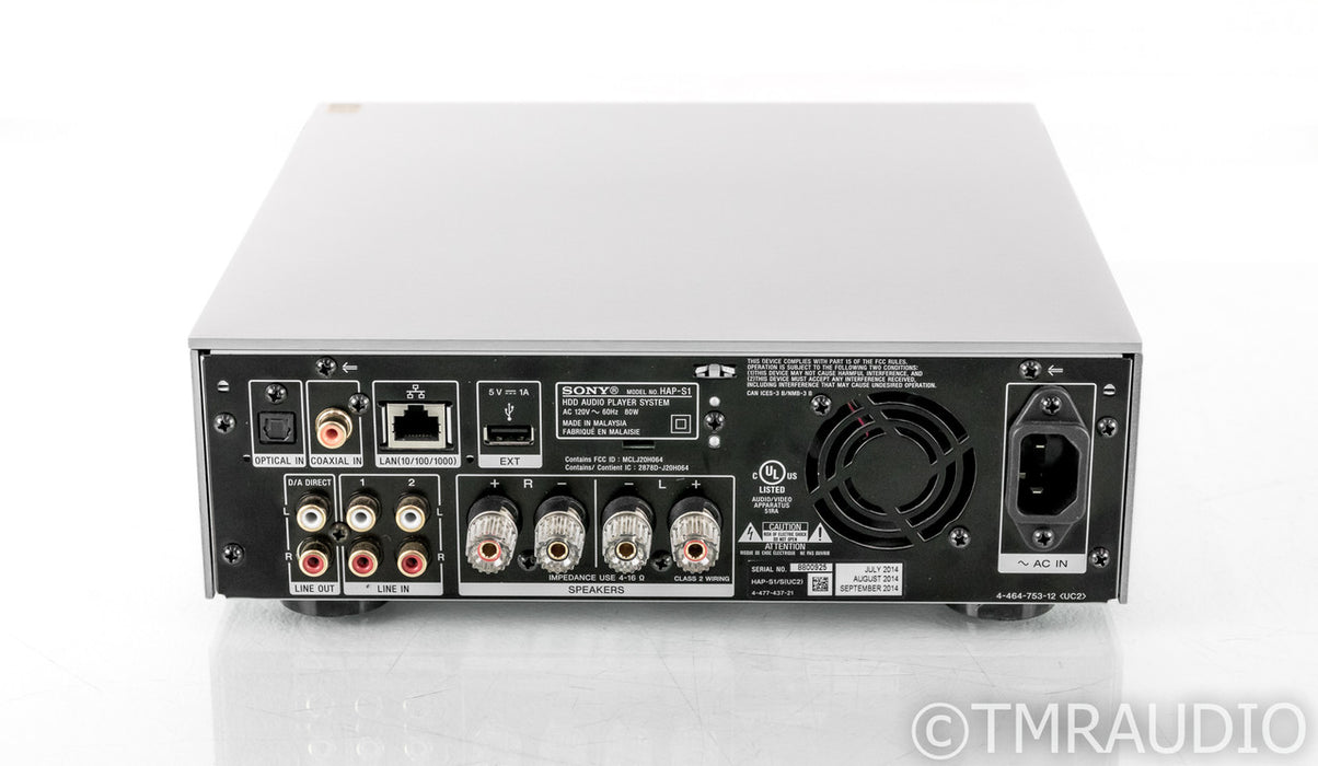 Sony HAP-S1 Music Server / Integrated Amplifier; 500GD HDD