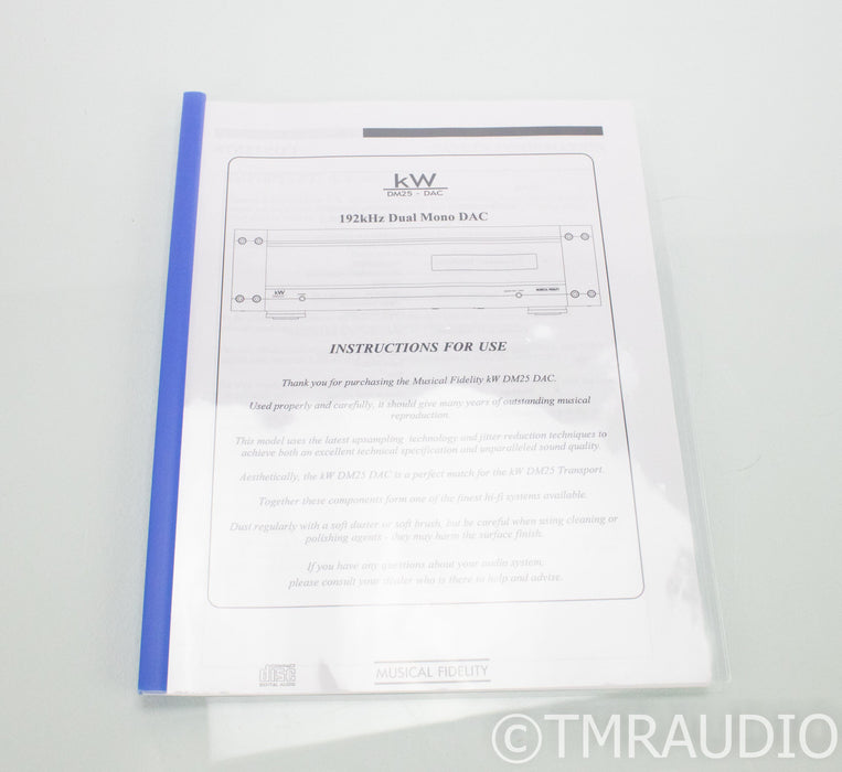 Musical Fidelity KW DM25 Upsampling S/PDIF DAC; D/A Converter