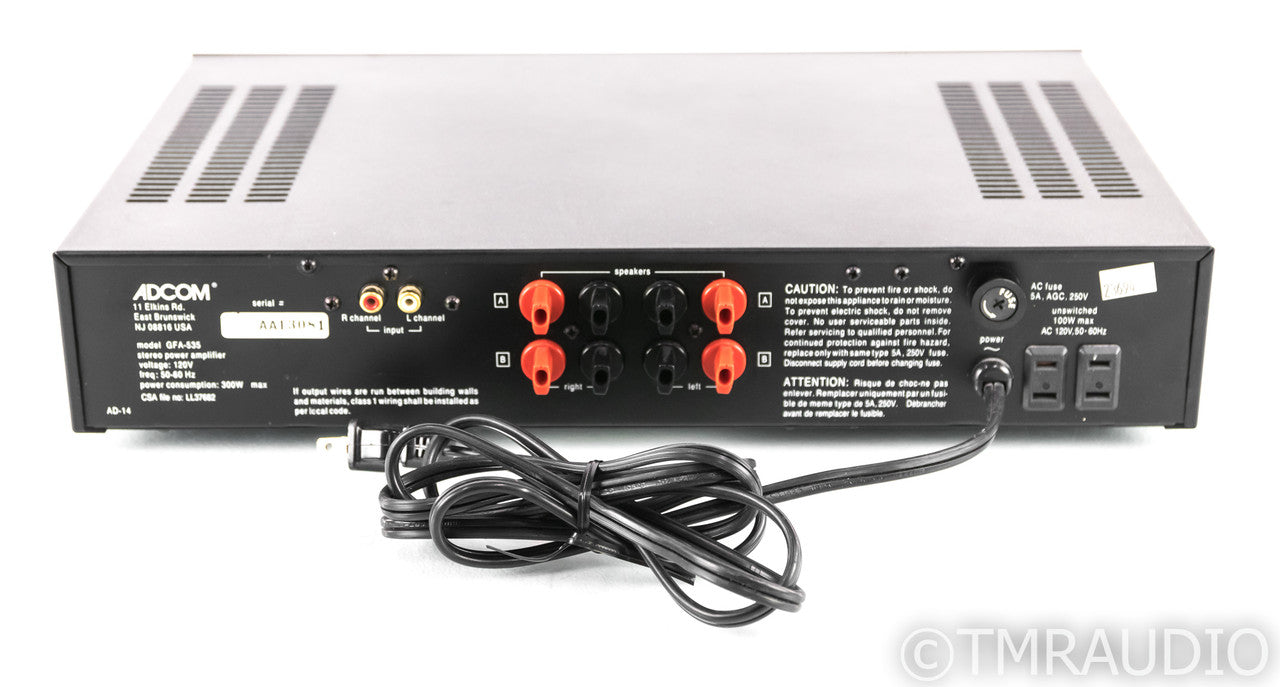 Adcom GFA-535L Stereo Power Amplifier; GFA535L