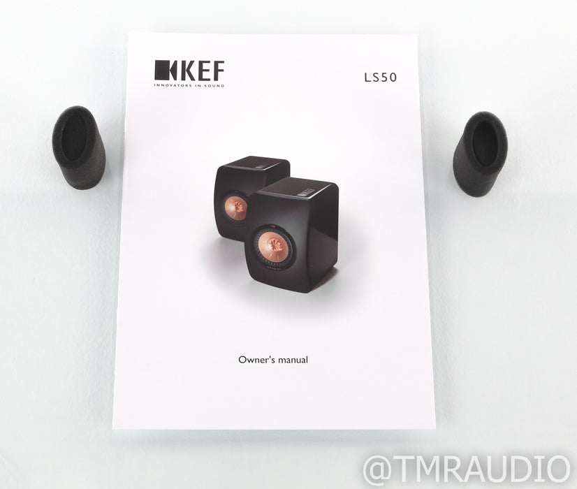 KEF LS50 Bookshelf Speakers; Black Pair; LS-50