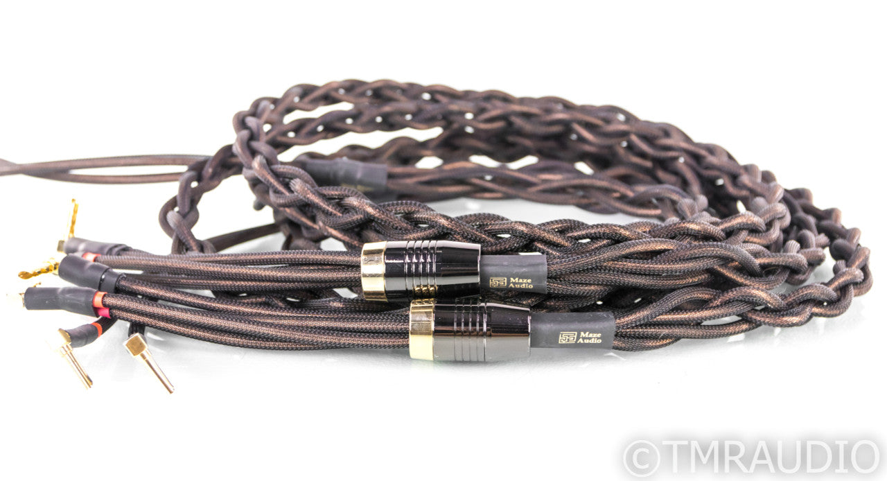 Maze Audio Ref4 Speaker Cables; 8ft Pair; 90 BFA Terminations