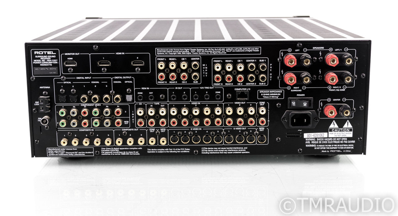 Rotel RSX-1057 7.2 Channel Surround Receiver; RSX1057; AS-IS (Occasional Pops)