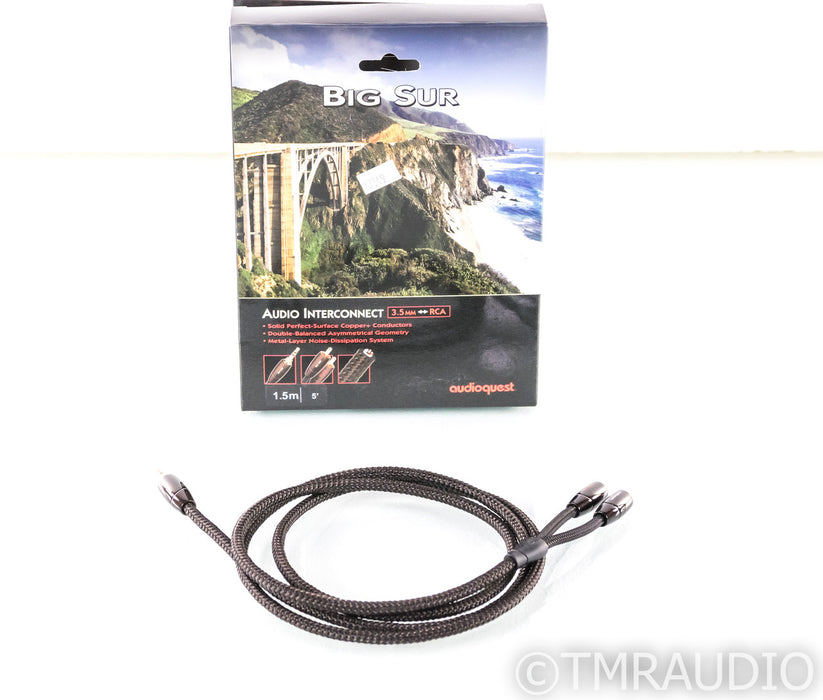 Audioquest Big Sur Y-Splitter Cable; 1/8" to RCA; Single 1.5m Interconnect