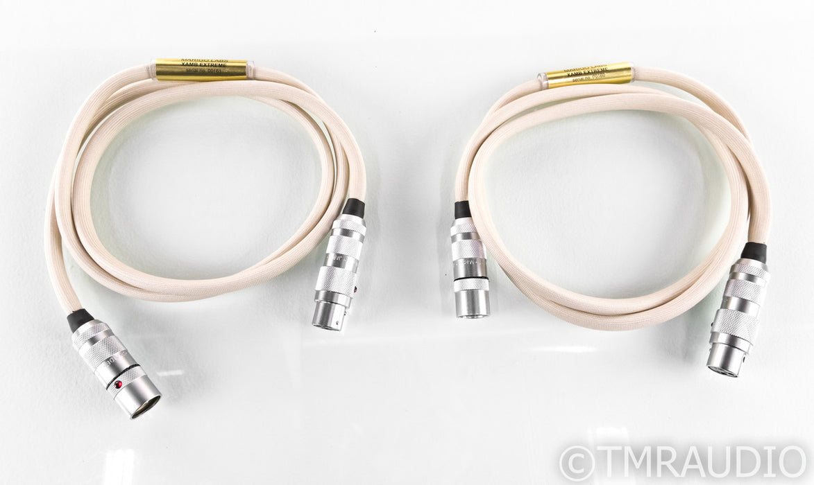 Marigo Labs XAMB Extreme XLR Cables; 1.25m Pair Interconnects