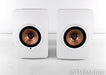 KEF LS50 Wireless Powered Bookshelf Speakers; Gloss White & Copper Pair; LS-50