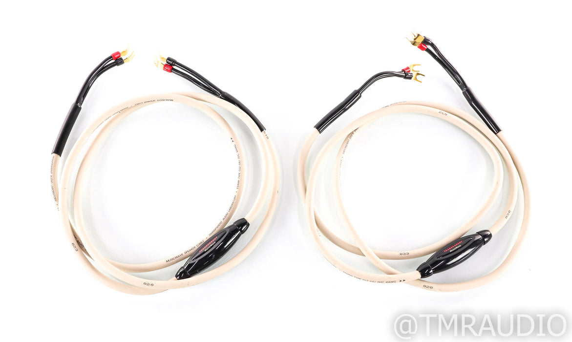 Transparent MusicWave Speaker Cables; 8ft Pair