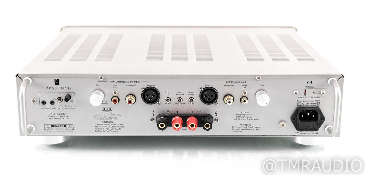 Parasound Halo A23 Stereo Power Amplifier; A-23; Silver (1/4)