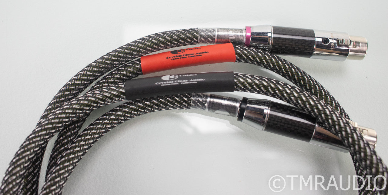Crystal Clear Audio Magnum Opus XLR Cables; 1m Pair Balanced Interconnects; CCAC