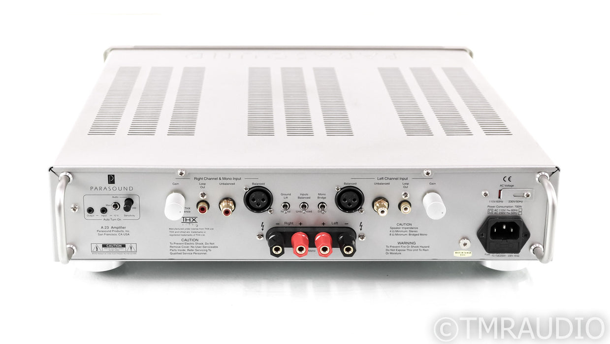 Parasound Halo A 23 Stereo Power Amplifier; A23; Silver