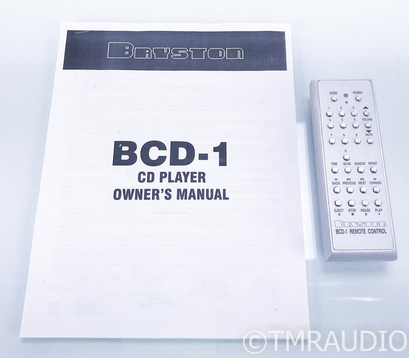 Bryston BCD-1 CD Player; BCD1; Silver; 17"