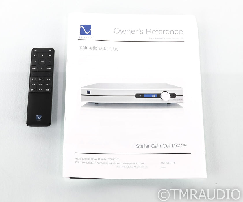 PS Audio Stellar Gain Cell DAC; D/A Converter; Remote; Black (Used) (1/1)