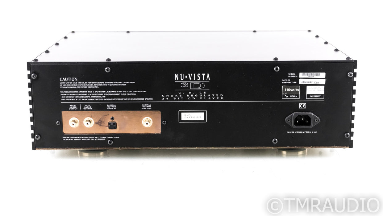 Musical Fidelity Nu-Vista 3D CD Player; Remote