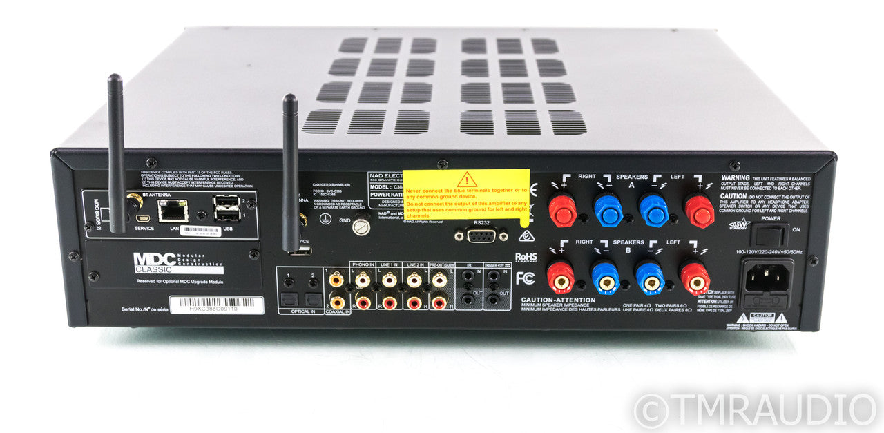NAD C 388 Stereo Integrated Amplifier; Streamer; C388; Remote; Bluetooth; BluOS