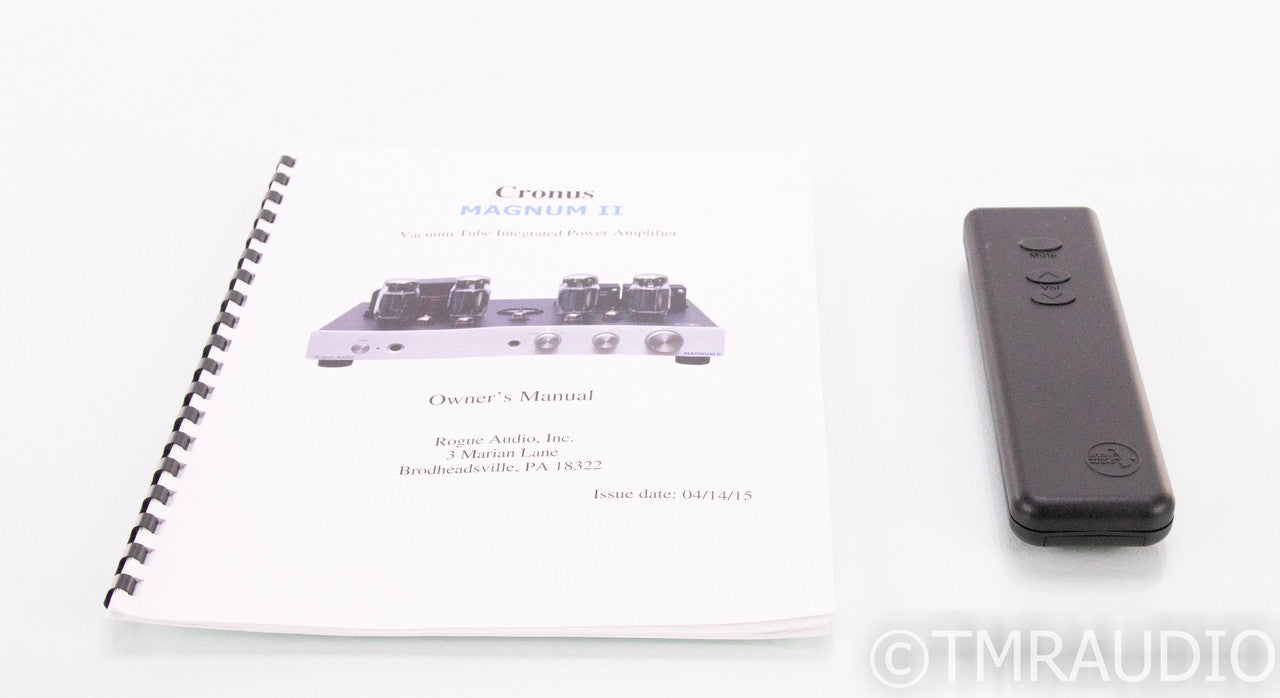 Rogue Audio Cronus Magnum II Stereo Tube Integrated Amplifier; Magnum 2; Remote