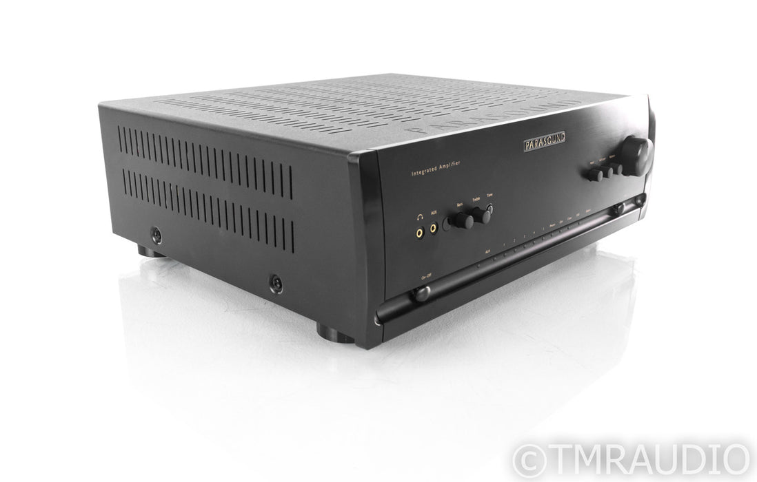 Parasound Halo Integrated 2.1 Channel Amplifier; Black; Remote; MM / MC Phono