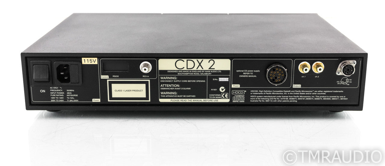 Naim CDX 2 CD Player; CDX2; Remote; HDCD