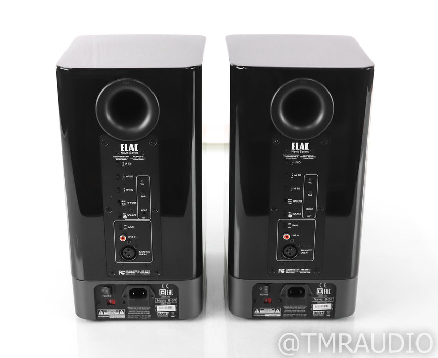 Elac Navis B-51 Active Bookshelf Speakers; Gloss Black Pair; ARB51-GB