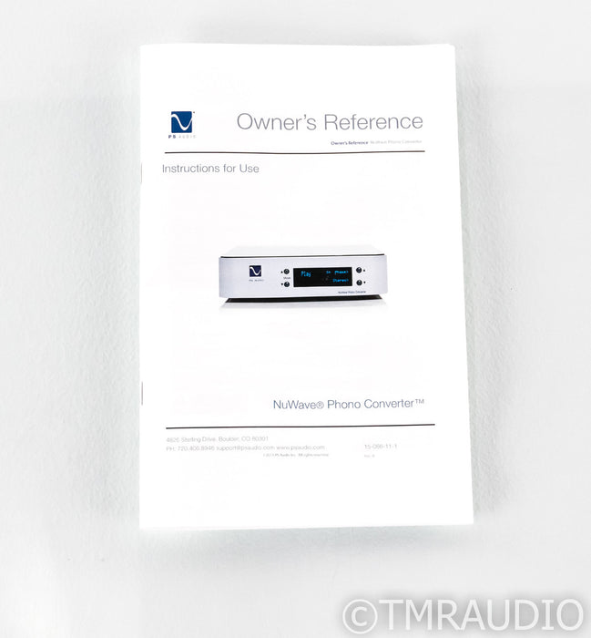 PS Audio NuWave Phono MM / MC Phono Preamplifier; A/D Converter