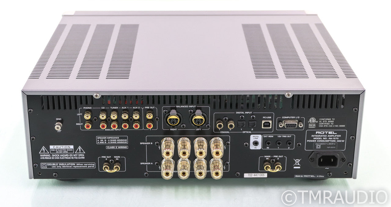 Rotel RA-1570 Stereo Integrated Amplifier; Silver; Remote; AS-IS (Relay Issues)