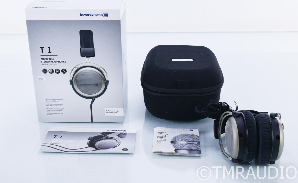 Beyerdynamic T1 Gen 2 Over Ear Dynamic Headphones; Semi Closed Back Pair