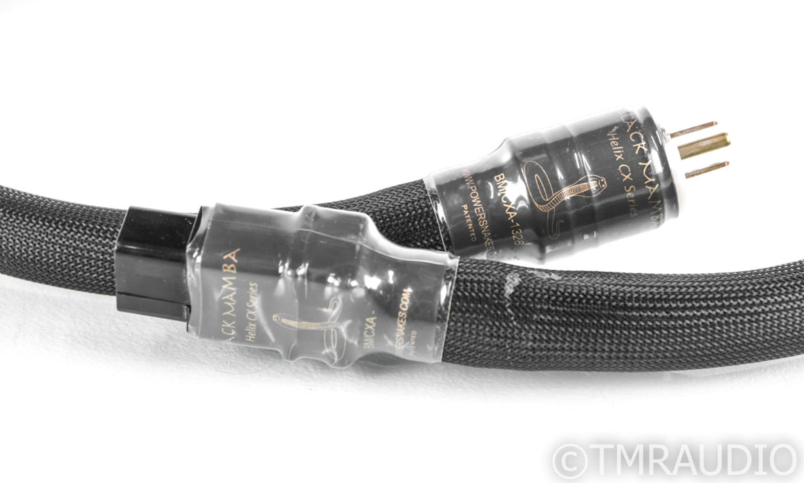 Shunyata Black Mamba Helix CX Power Cable; 1.5m AC Cord; 20A Connector
