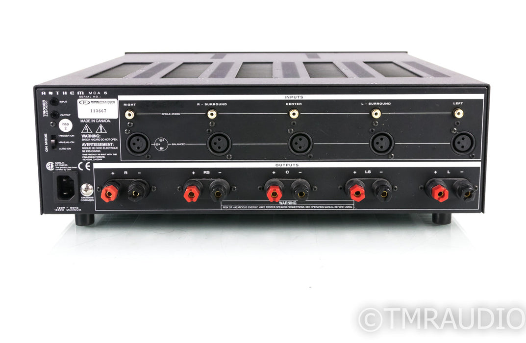 Anthem MCA 5 5-Channel Power Amplifier; MCA5