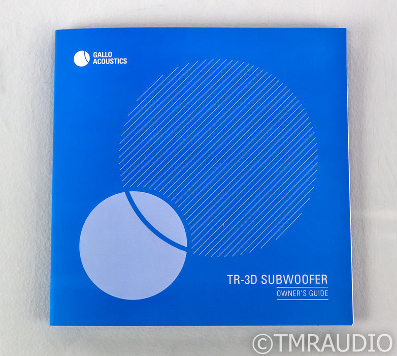 Gallo Acoustics TR-3D 10" Powered Subwoofer; Black; TR3D