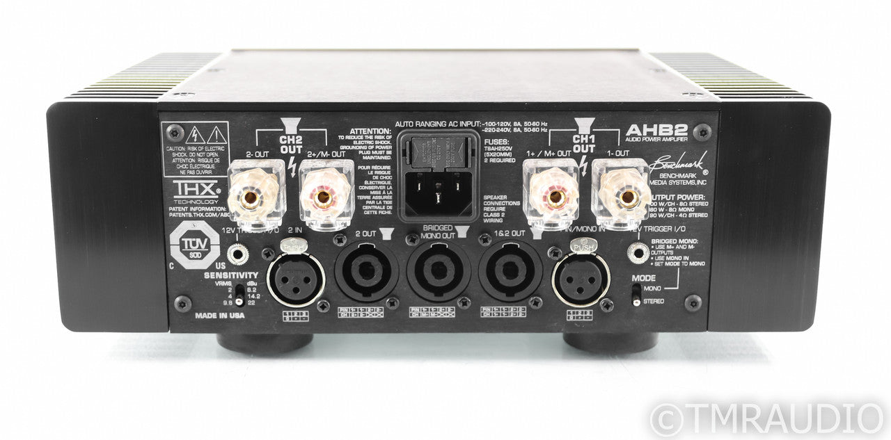 Benchmark AHB2 Stereo Power Amplifier; Black; AHB-2; Speakon