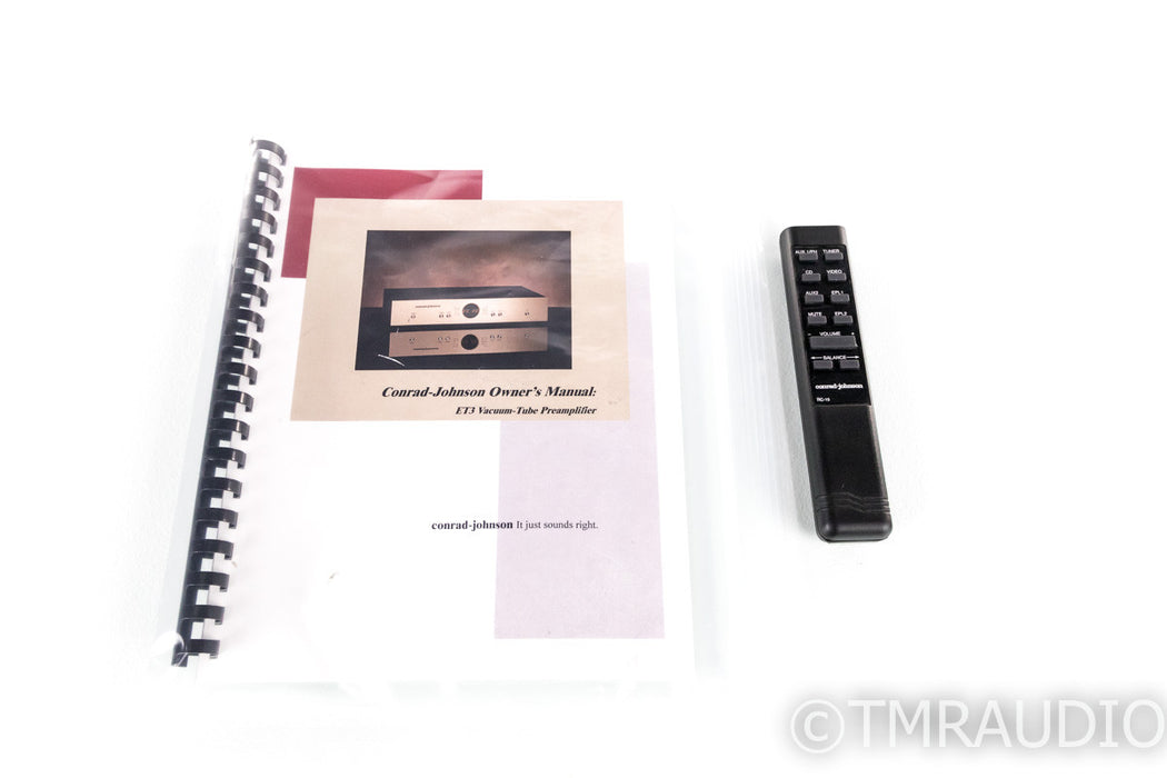 Conrad Johnson ET3SE Stereo Tube Preamplifier; ET3-SE; Remote