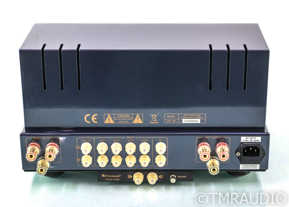 PrimaLuna EVO 200 Stereo Integrated Tube Amplifier; EVO200; Black; Remote - Mint