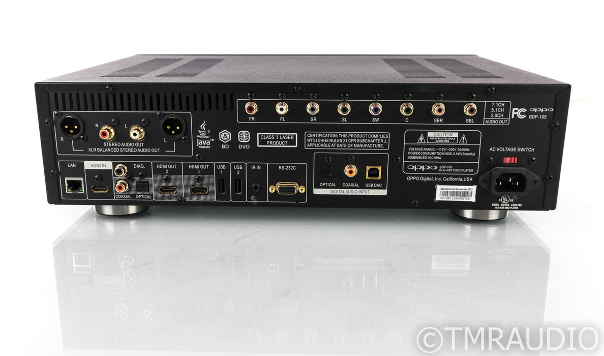 Oppo BDP-105 Universal Blu-Ray / SACD / CD Player; BDP105; Remote