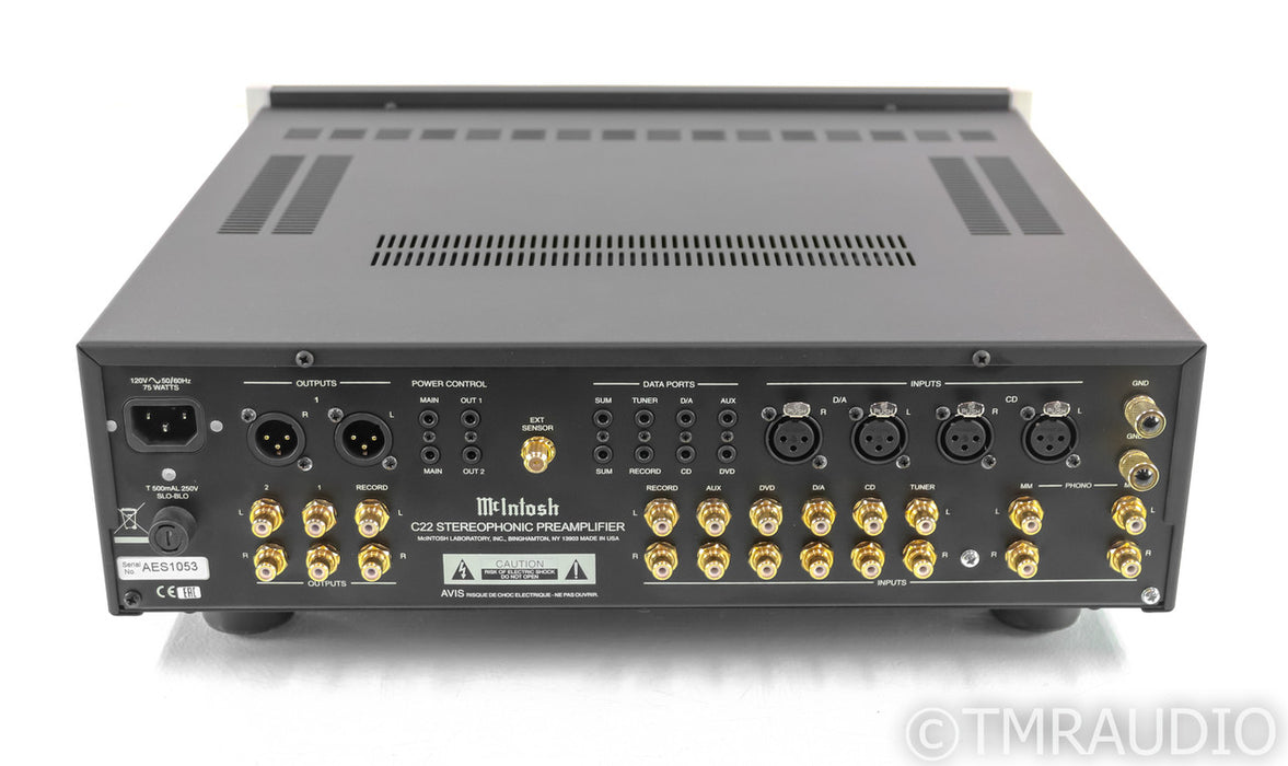 McIntosh C22 Stereo Tube Preamplifier; C-22; Remote