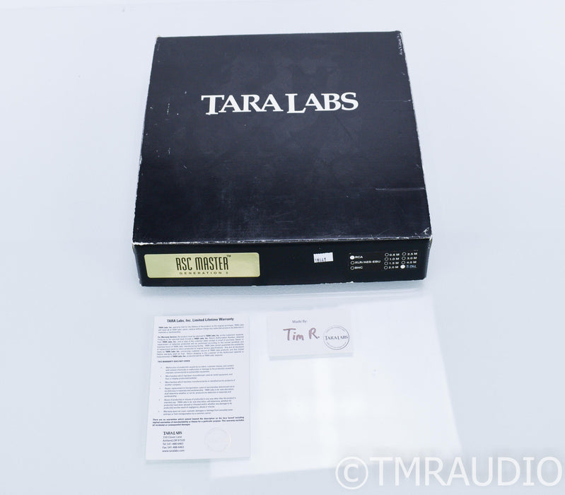 Tara Labs RSC Master Generation 2 XLR Cables; 5m Pair Balanced Interconnects
