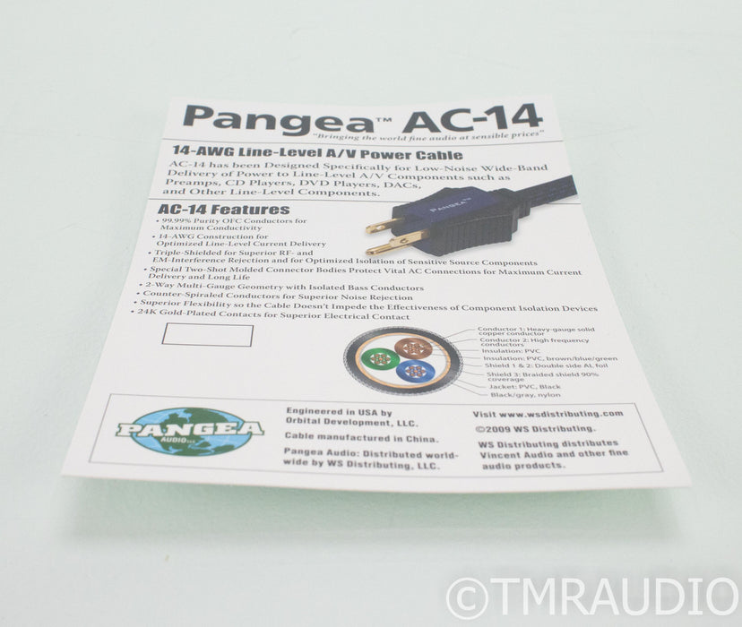 Pangea AC-14 Power Cable; 1m AC Cord