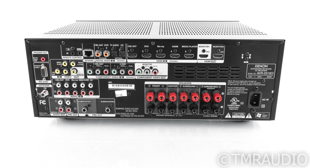 Denon AVR-2313CI 7.2 Channel Home Theater Receiver; Remote