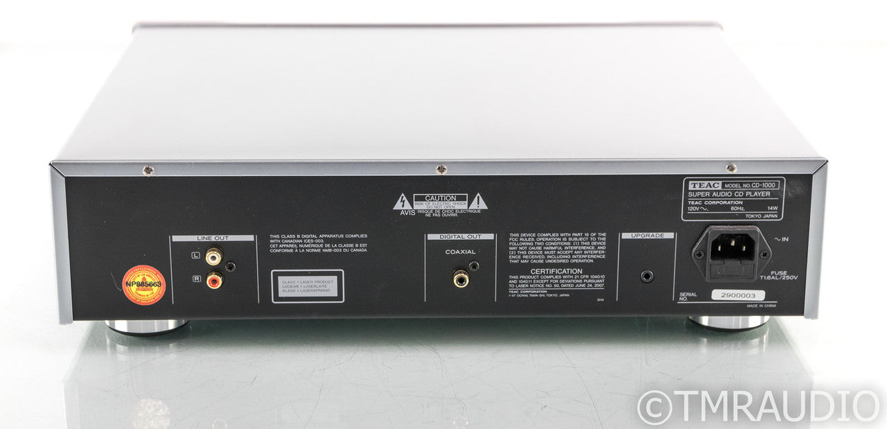 Teac CD-1000 SACD / CD Player; CD1000; Remote