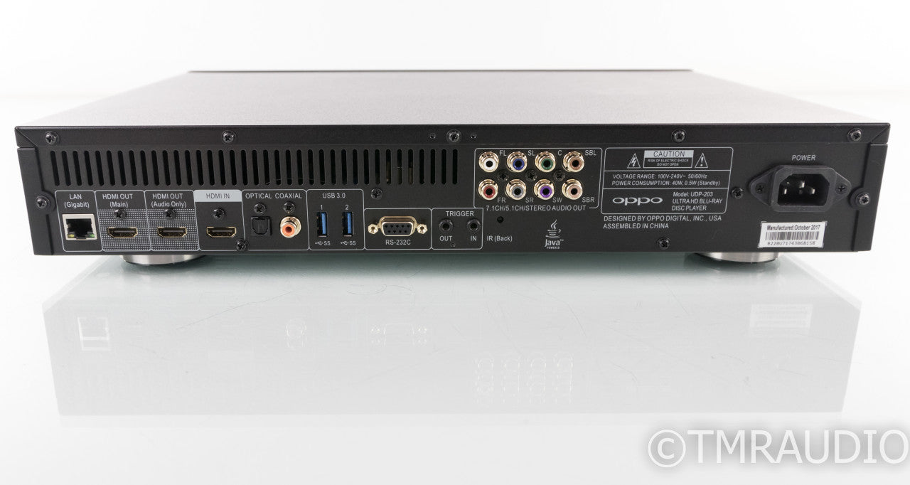 Oppo UDP-203 Universal Blu-Ray Disk Player; 4K UHD; Remote