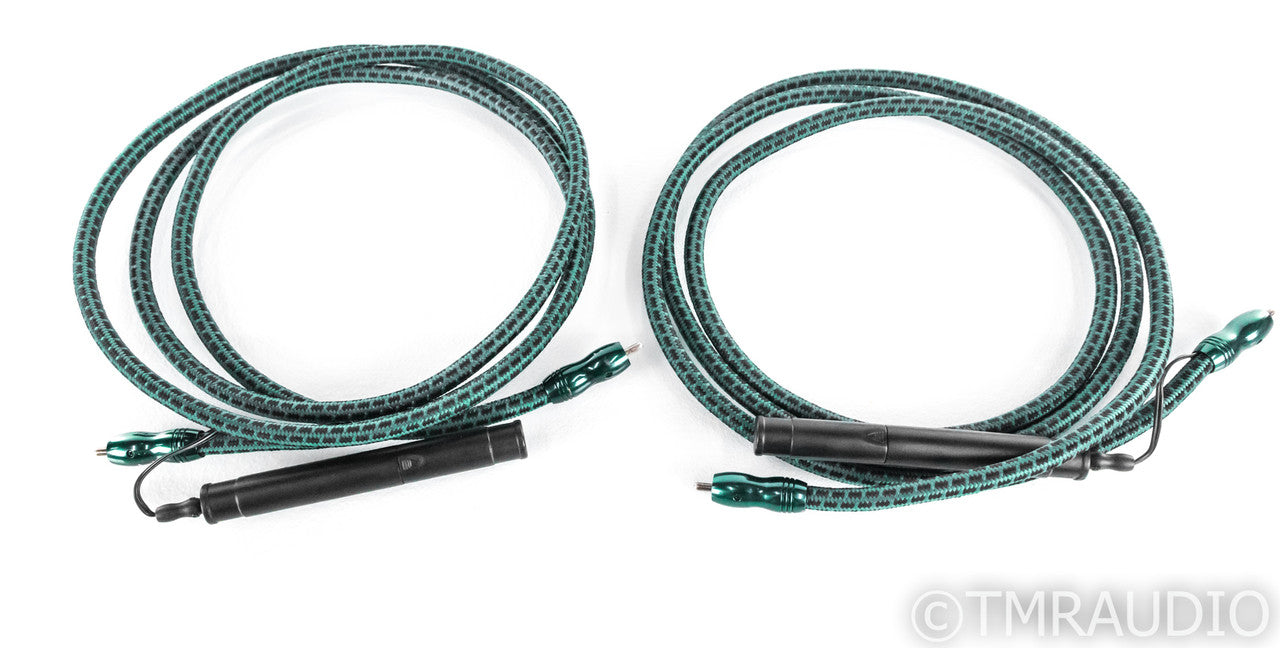 AudioQuest Jaguar RCA Cables; 2m Pair Interconnects; 36v DBS (No Batteries)