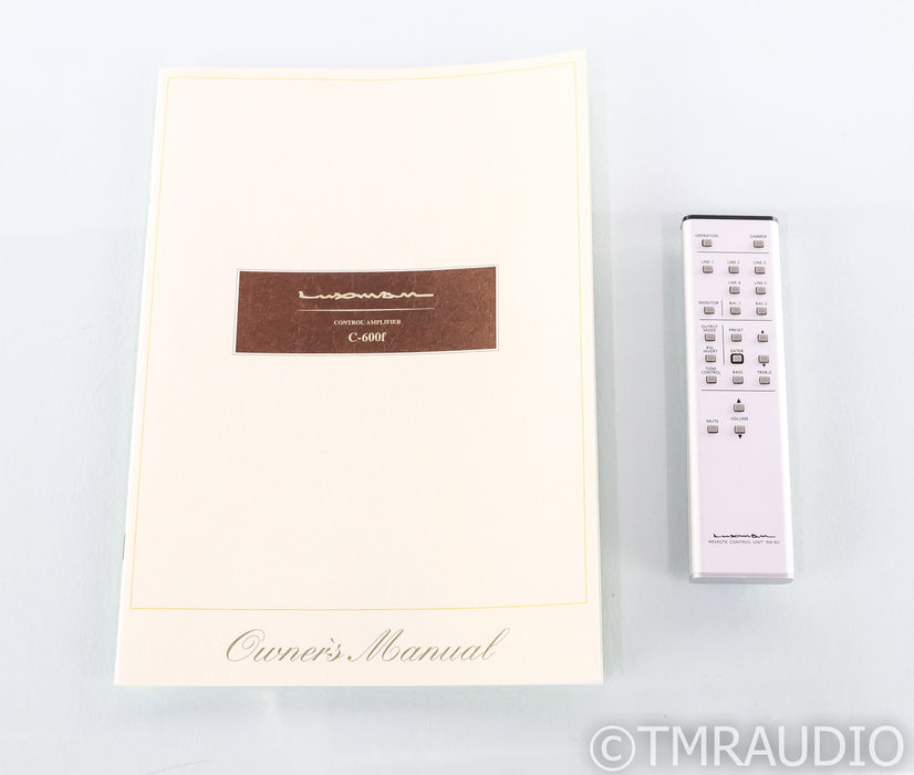 Luxman C-600f Stereo Preamplifier; C600F; Control Amplifier; Remote - MINT