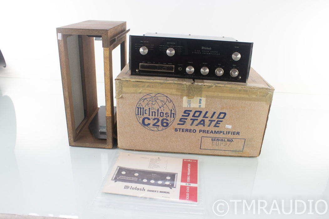 McIntosh C26 Vintage Stereo Preamplifier w/ Walnut Case