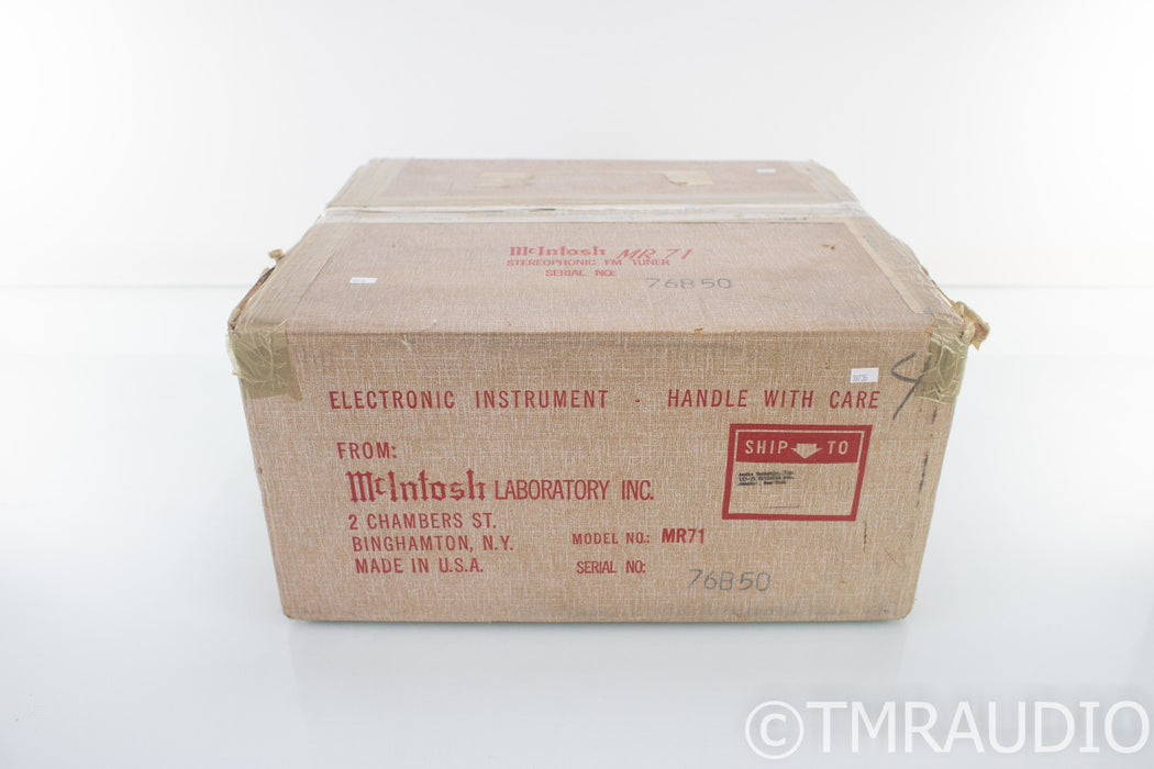 McIntosh MR71 Vintage Tube FM Tuner w/ Wood Cabinet; MR-71