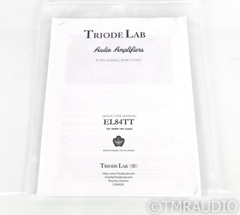 Triode Lab EL84TT Stereo Tube Integrated Amplifier; EL84-TT; Factory Upgraded