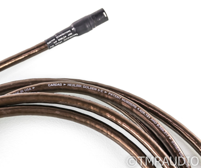 Cardas Hexlink Golden 5-C XLR Cables; 2.5m Pair Balanced Interconnects; 5C