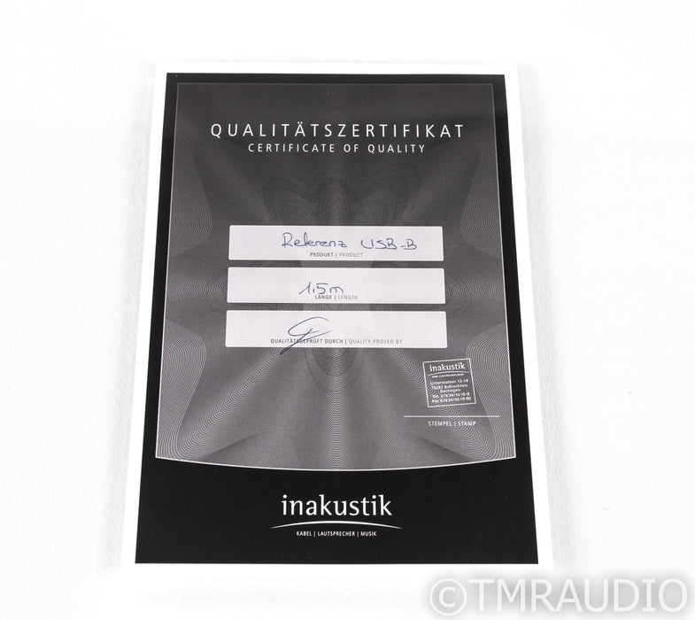 In-akustik Referenz High Speed USB Cable; Single 1.5m Digital Interconnect