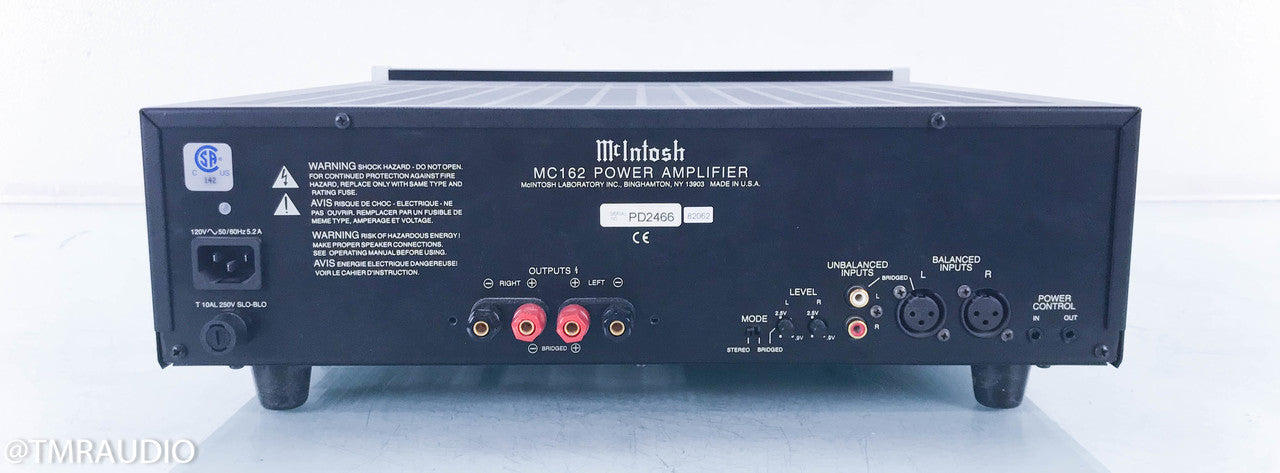 McIntosh MC162 Stereo Power Amplifier