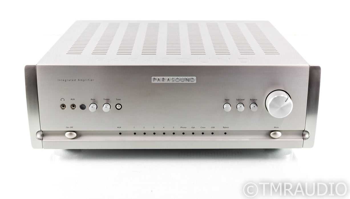 Parasound Halo Integrated 2.1 Channel Integrated Amplifier; Remote; MM/MC Phono