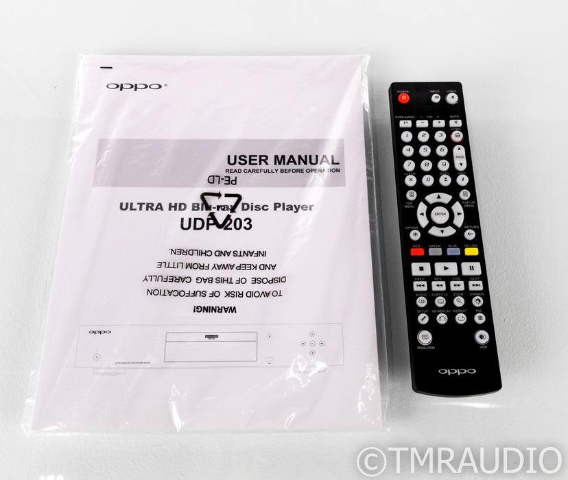 Oppo UDP-203 Universal UHD Blu-Ray Player; UDP203; 4K HDR; Remote
