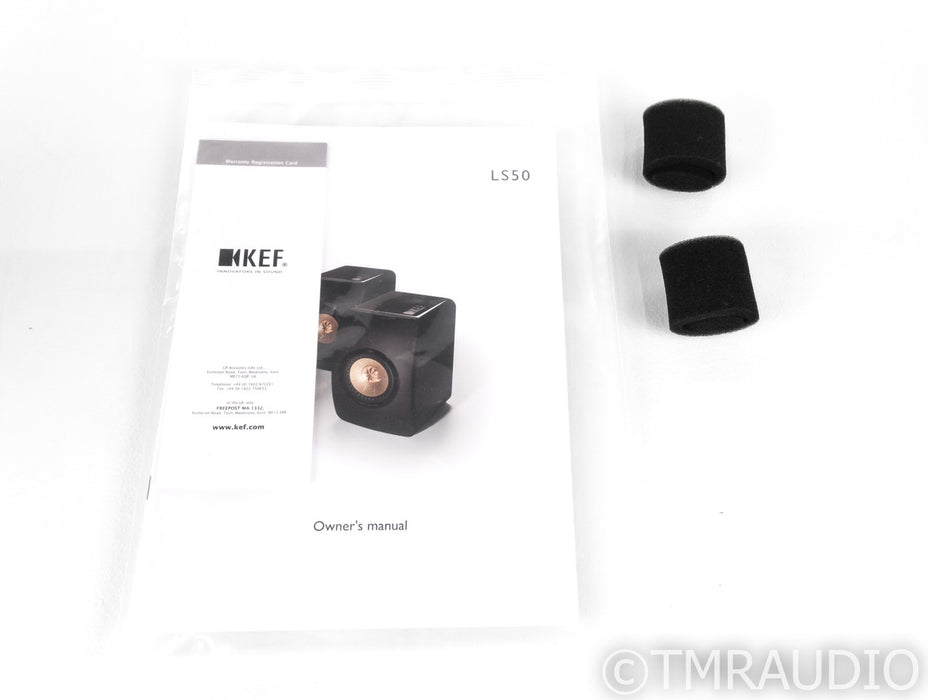 KEF LS50 Bookshelf Speakers; Gloss Black Pair