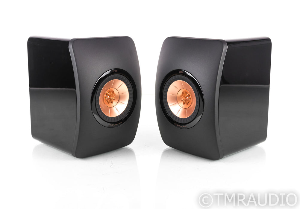 KEF LS50 Bookshelf Speakers; Gloss Black Pair
