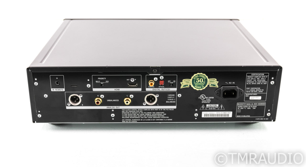 Sony SCD-XA5400ES SACD / CD Player; SCDXA5400ES; Remote